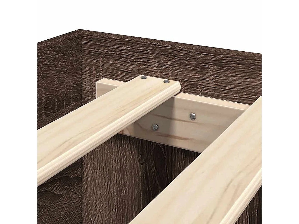 Bedframe zonder matras bewerkt hout bruin eikenkleur 90x200 cm
