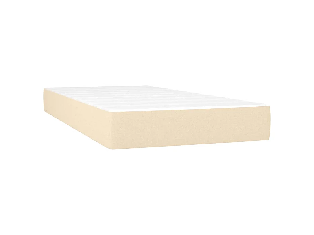 Boxspring met matras stof crèmekleurig 120x190 cm