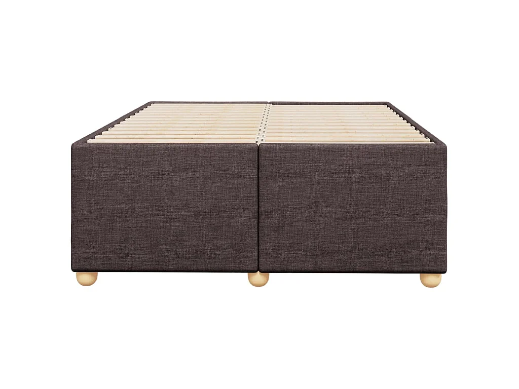 Cadre de lit sans matelas marron foncé 120x190 cm tissu
