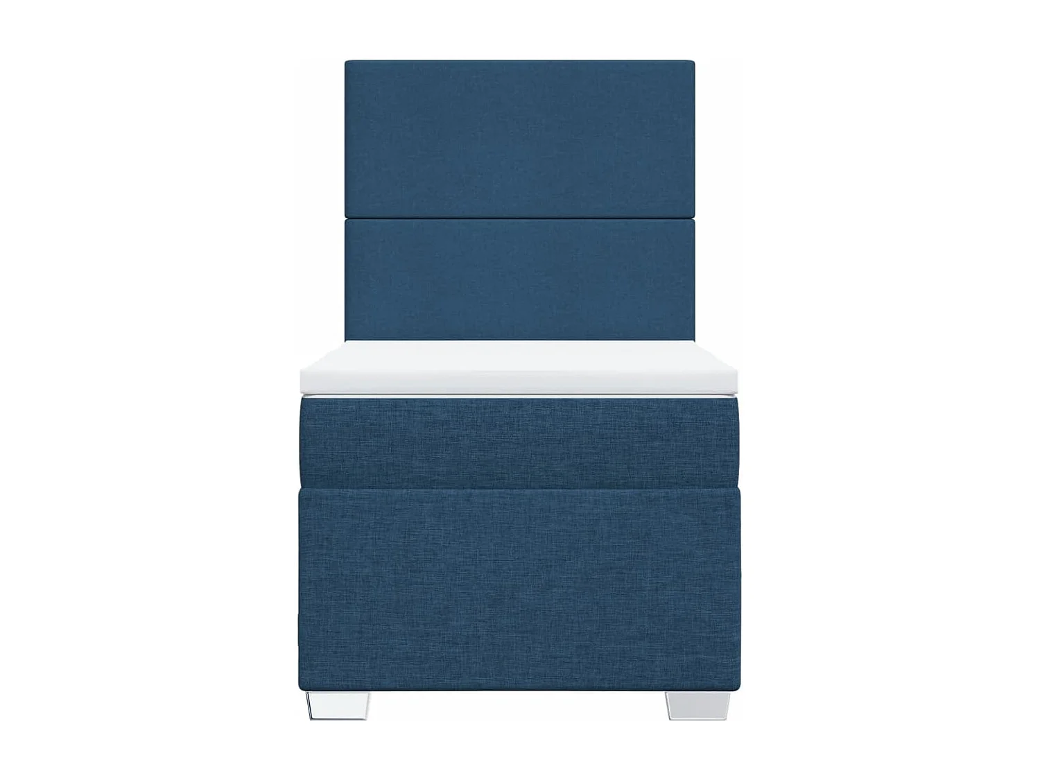 Boxspring met matras stof blauw 90x190 cm