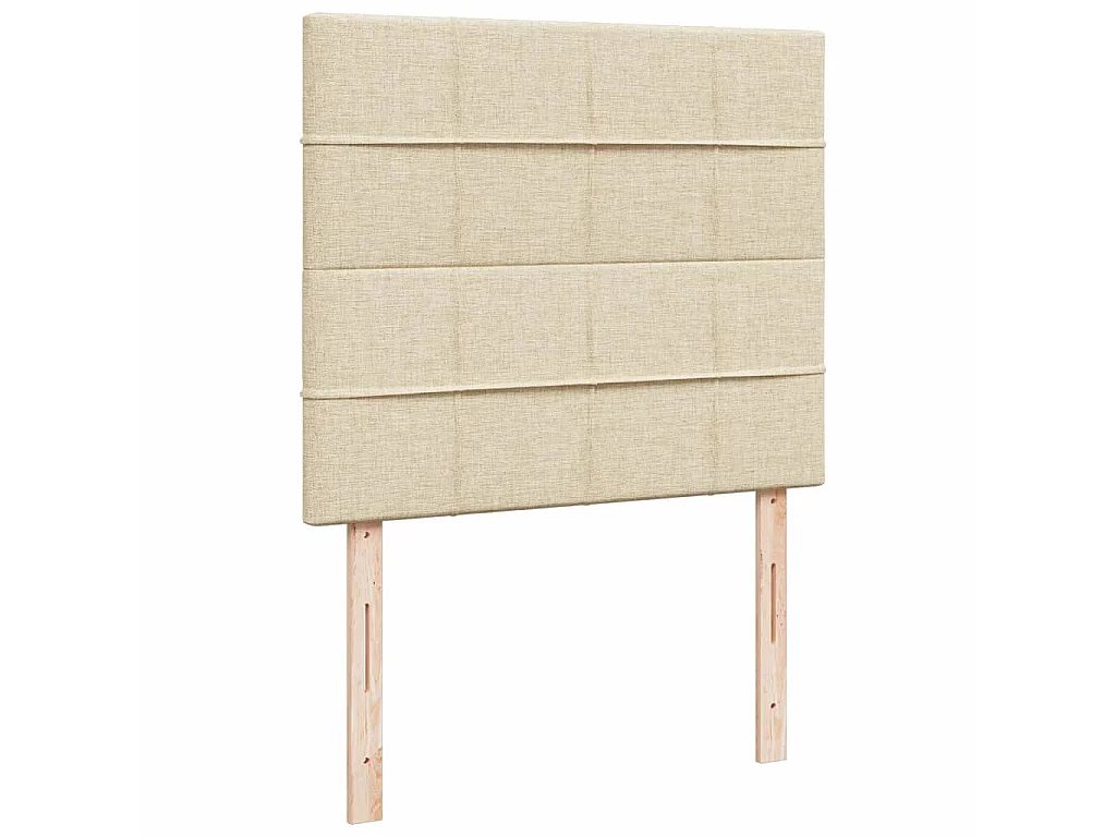Sommier à lattes de lit avec matelas Crème 120x200 cm Tissu