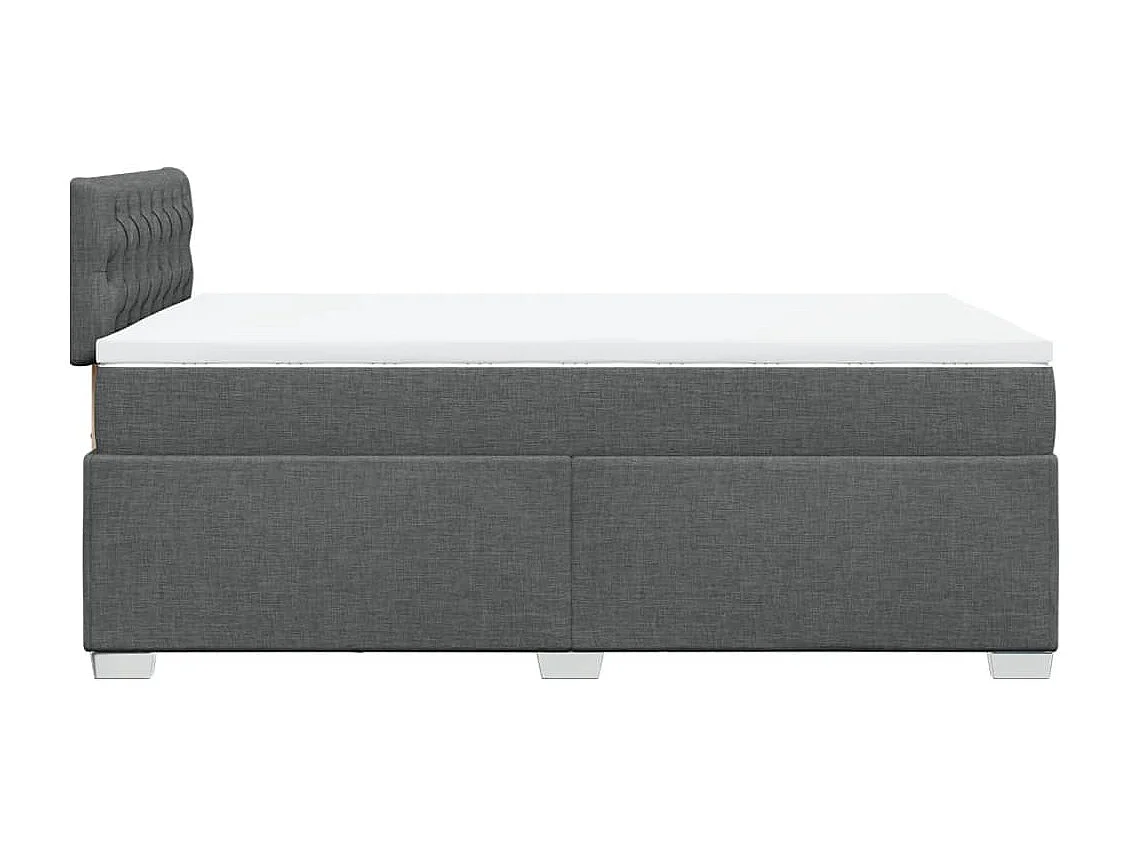 Boxspring met matras stof donkergrijs 120x190 cm