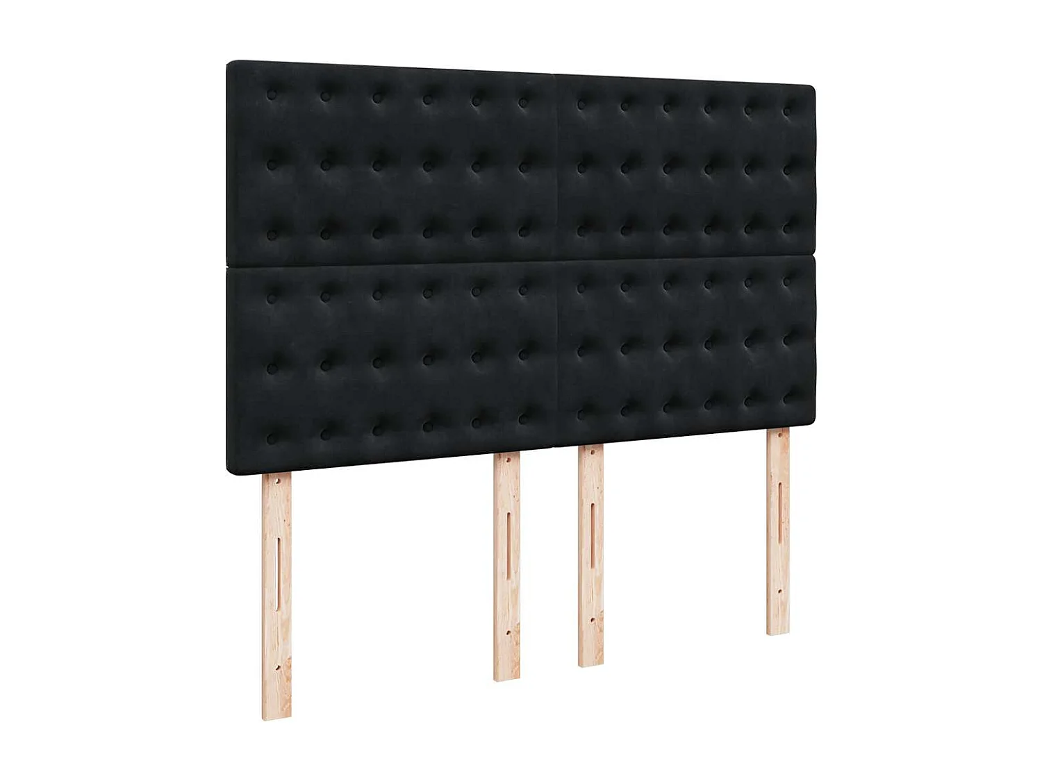 Giroletto a Molle con Materasso Nero 160x200 cm in Velluto