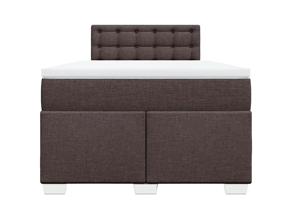 Boxspringbett mit Matratze Dunkelbraun 120x190 cm Stoff