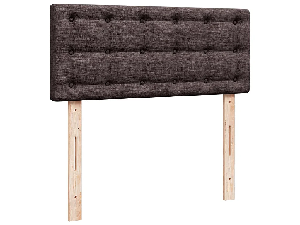 Boxspringbett mit Matratze Dunkelbraun 120x190 cm Stoff