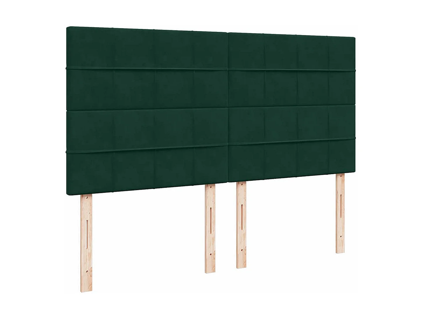 Giroletto a Molle con Materasso Verde Scuro 200x200 cm Velluto