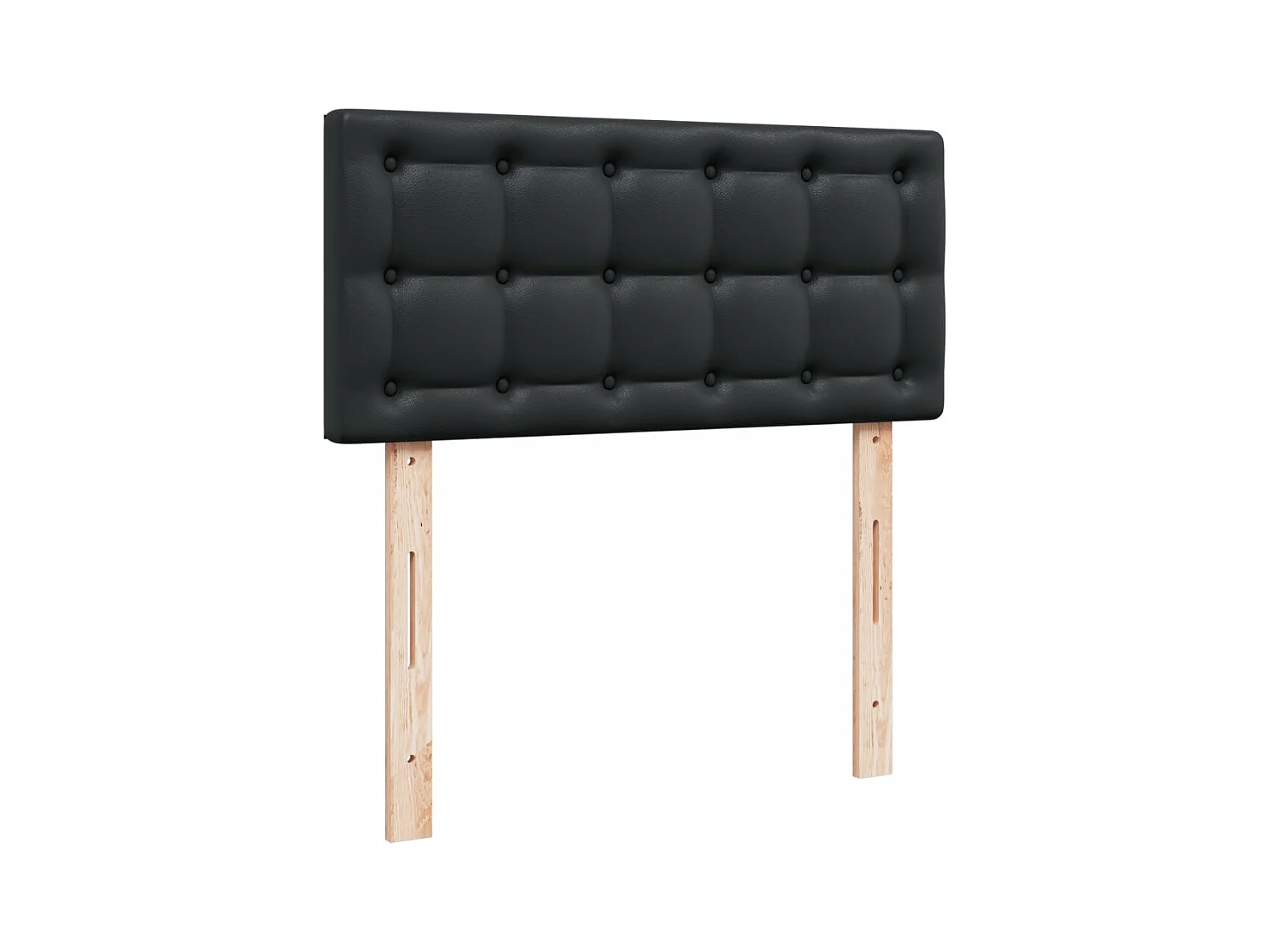 Sommier à lattes de lit avec matelas Noir 80x200cm Similicuir