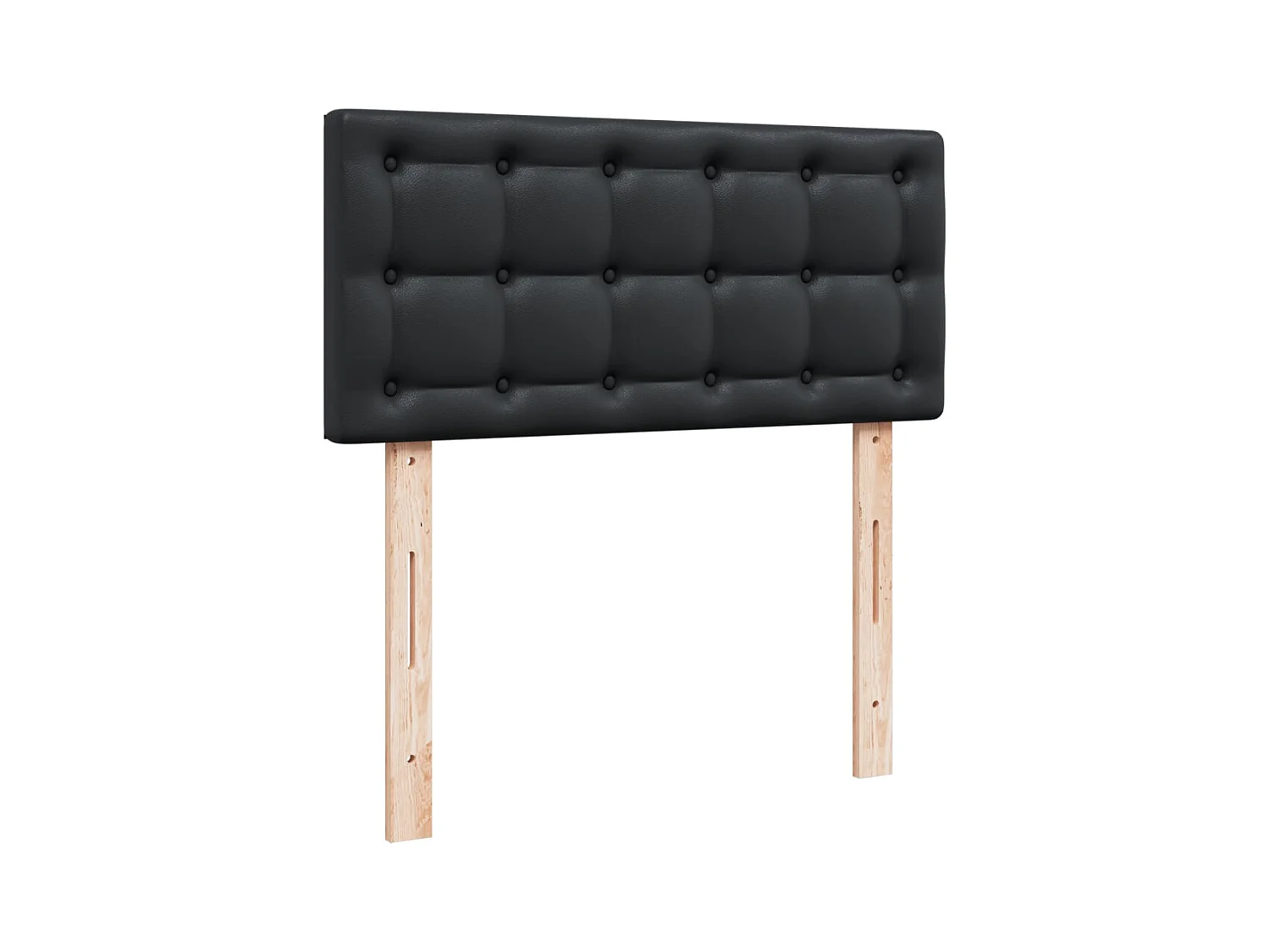 Sommier à lattes de lit avec matelas Noir 80x200cm Similicuir