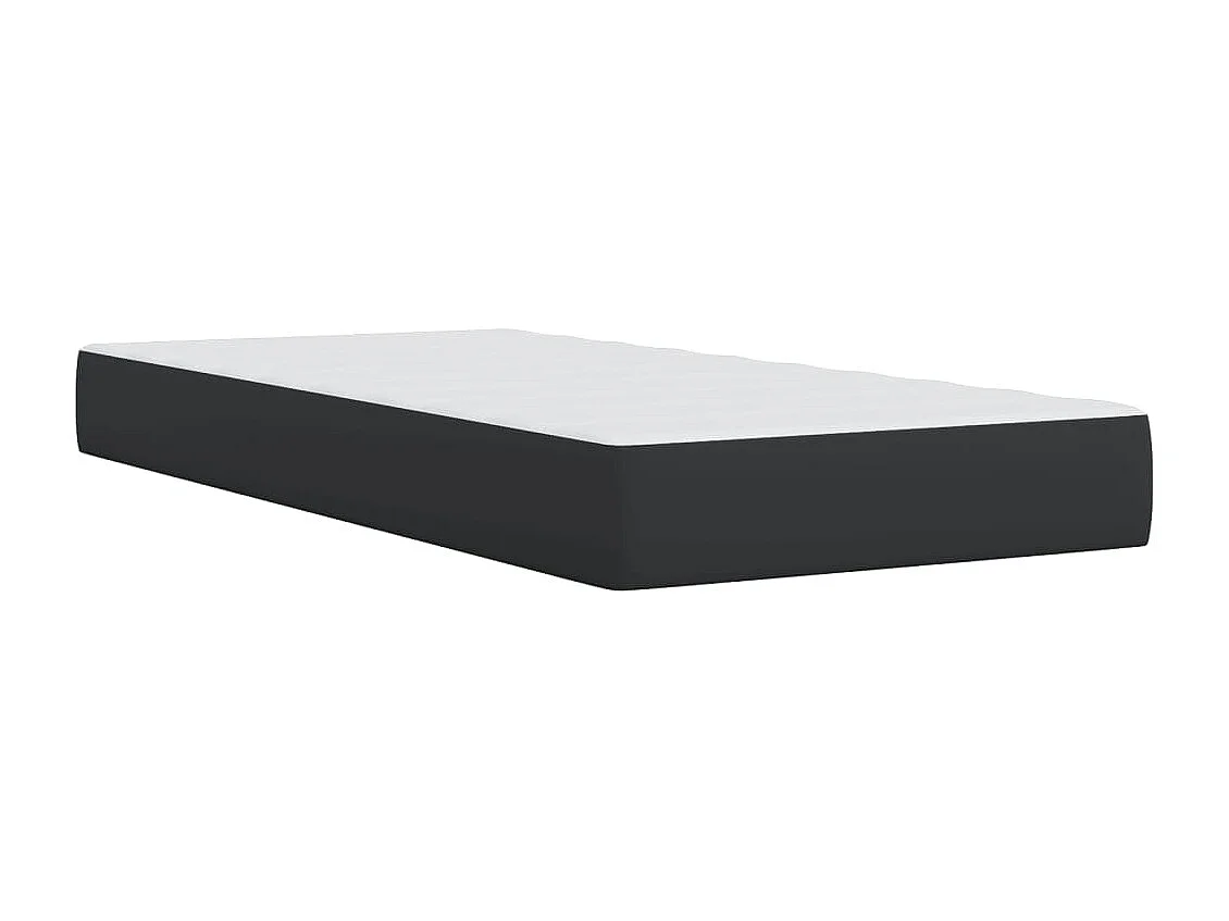 Boxspringbett mit Matratze Schwarz 80x200 cm Kunstleder