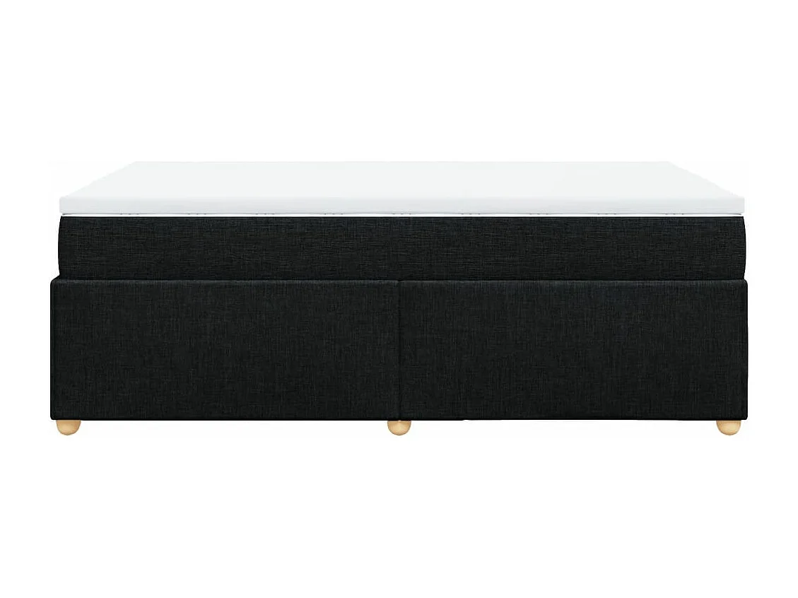 Sommier à lattes de lit avec matelas Noir 120x200 cm Tissu