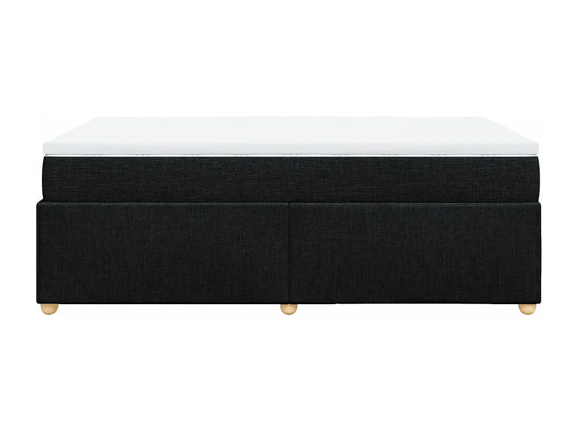 Sommier à lattes de lit avec matelas Noir 120x200 cm Tissu