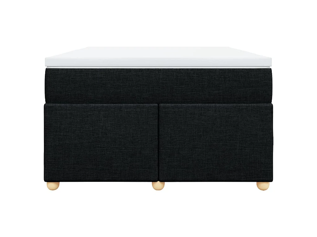 Boxspringbett mit Matratze Schwarz 120x200 cm Stoff