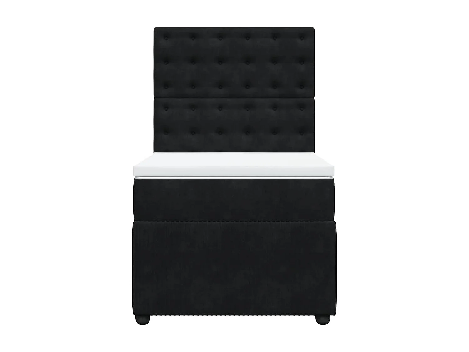 Boxspring met matras fluweel zwart 100x200 cm