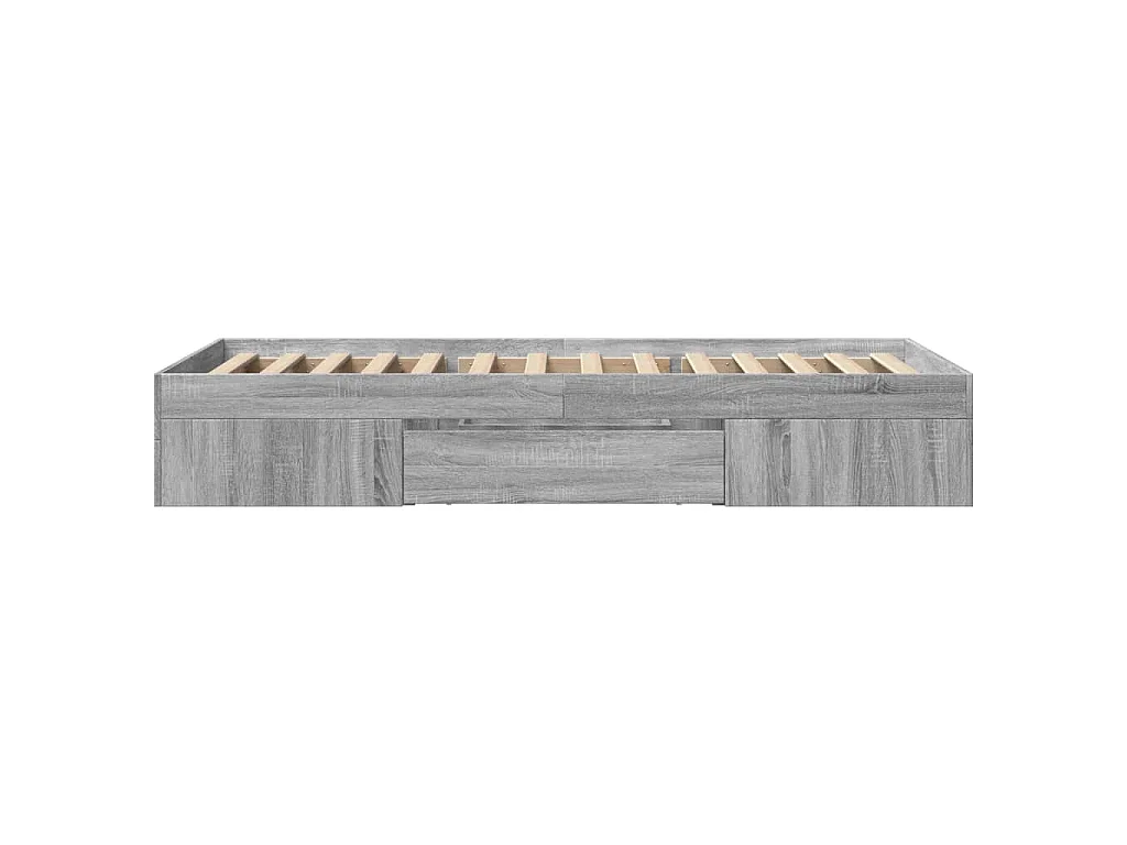 Cadre de lit sans matelas sonoma gris 90x200 cm