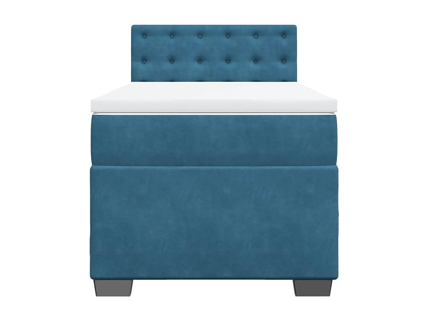 Boxspring met matras fluweel blauw 80x200 cm