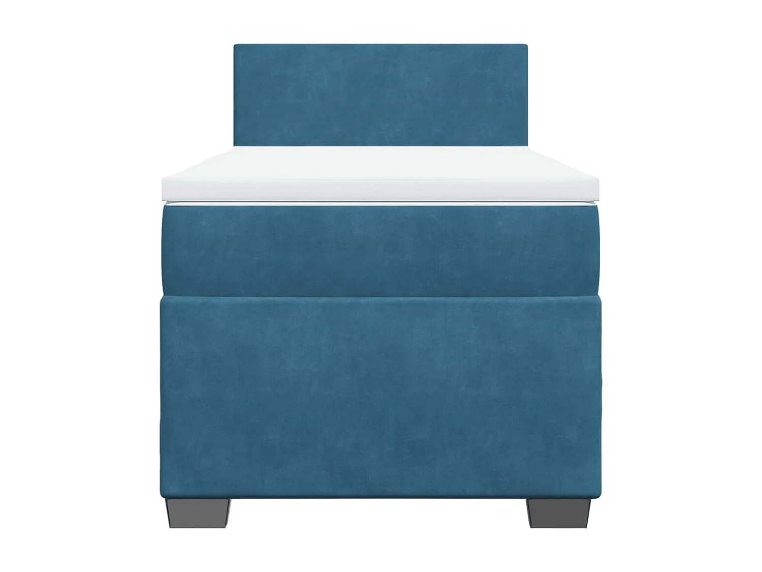 Boxspring met matras fluweel blauw 100x200 cm