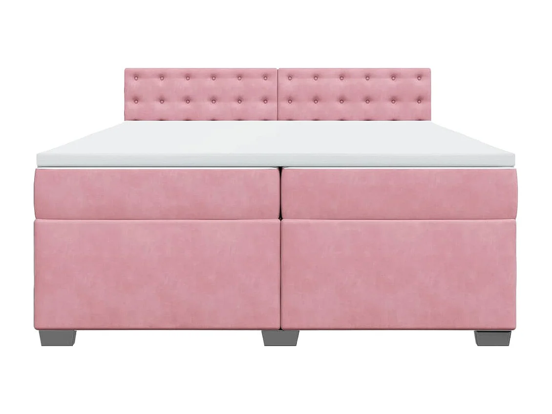 Sommier à lattes de lit avec matelas Rose 200x200 cm Velours