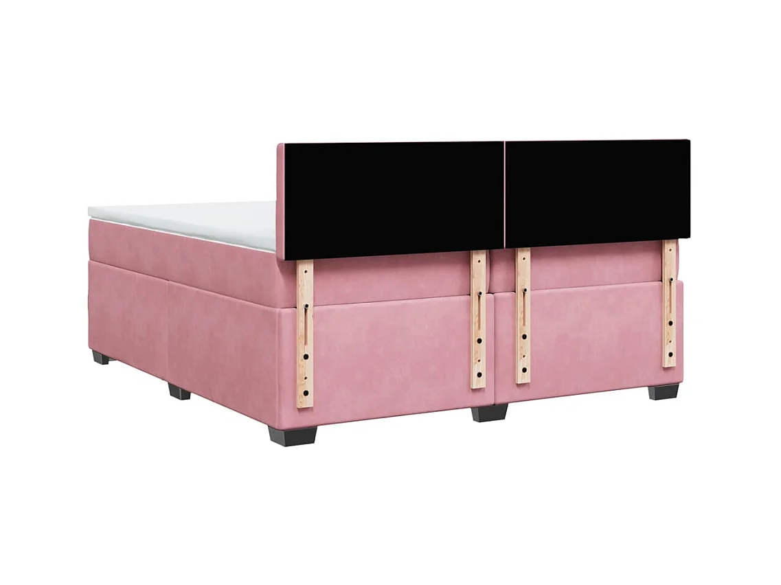 Sommier à lattes de lit avec matelas Rose 200x200 cm Velours