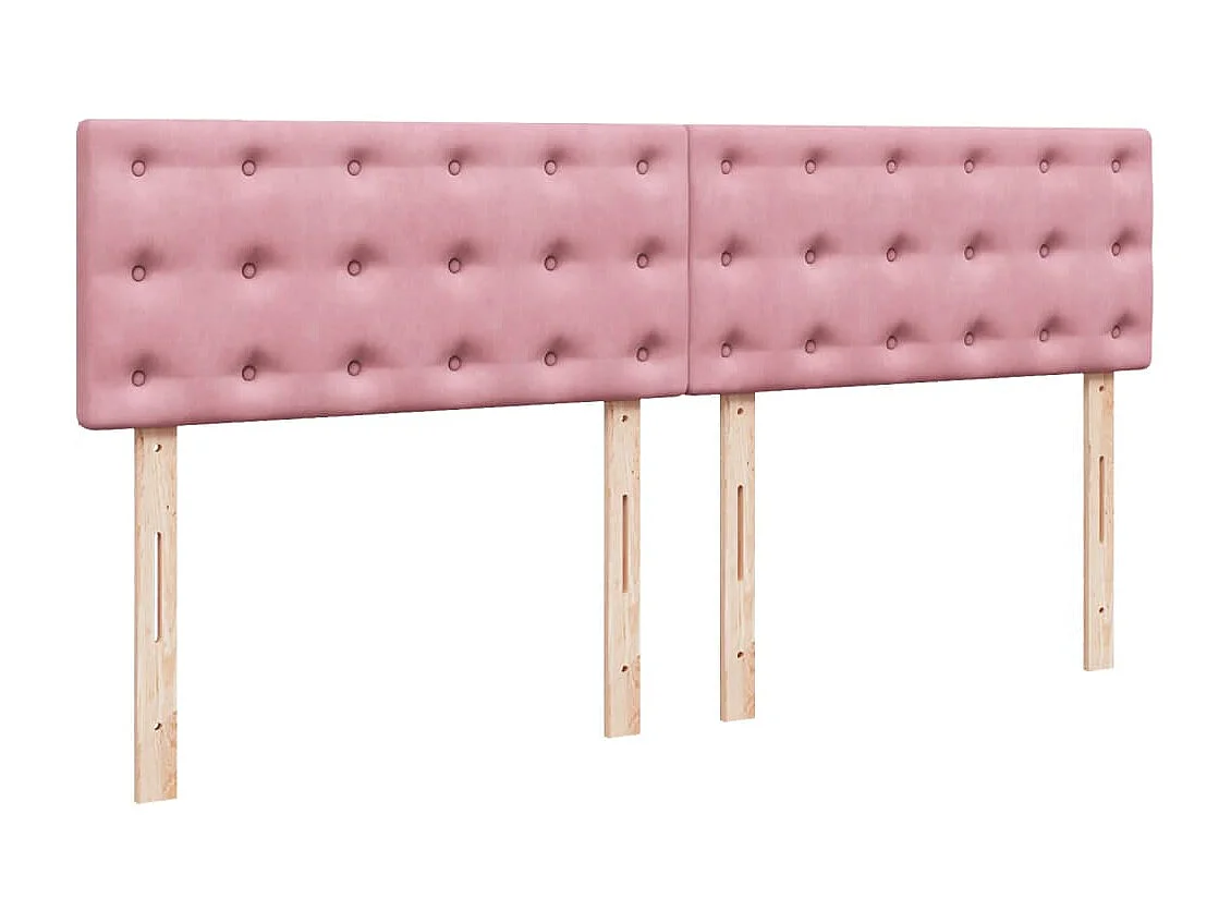 Boxspringbett mit Matratze Rosa 200x200 cm Samt