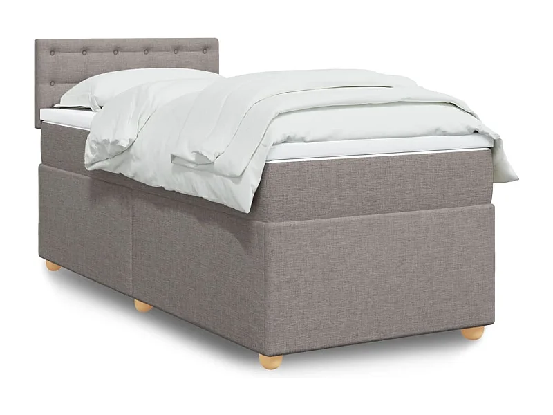 Giroletto a Molle con Materasso Tortora 90x200 cm inTessuto