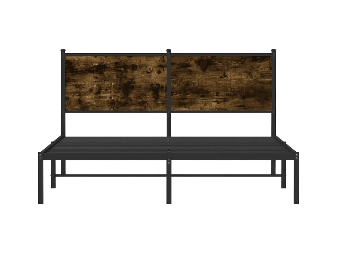 Bedframe zonder matras metaal gerookt eikenkleurig 150x200 cm