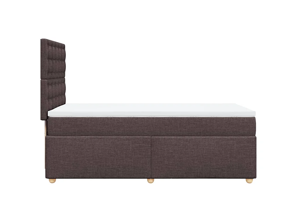Boxspring met matras stof donkerbruin 80x200 cm
