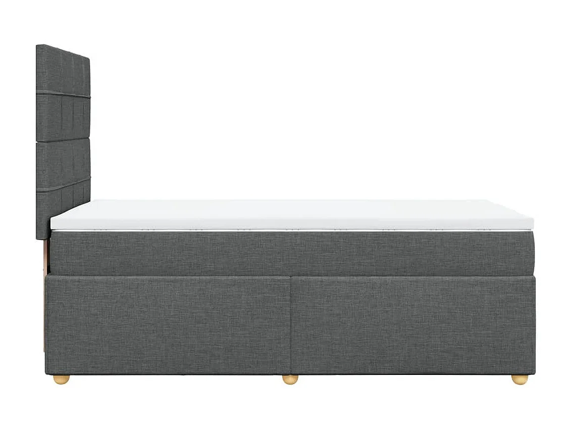 Boxspringbett mit Matratze Dunkelgrau 90x200 cm Stoff