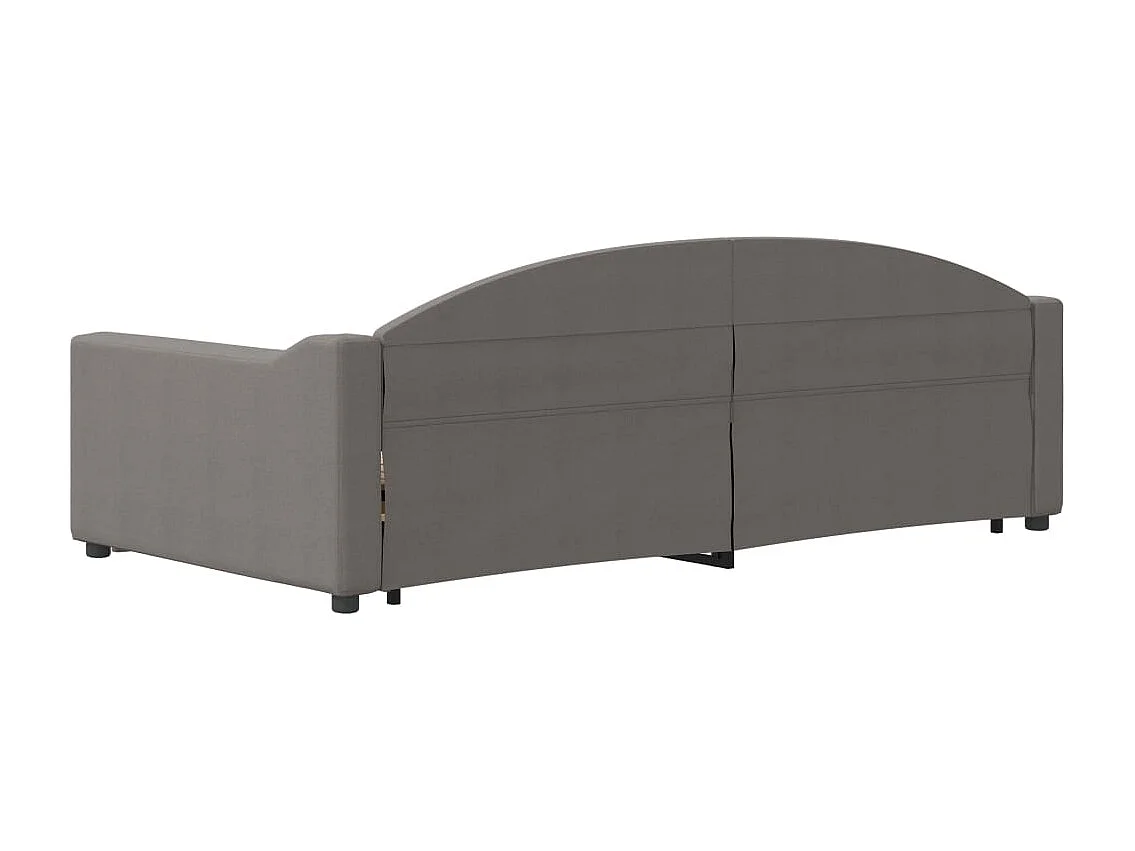 Divano Letto Estraibile con Cassetti Tortora 100x200 cm Tessuto