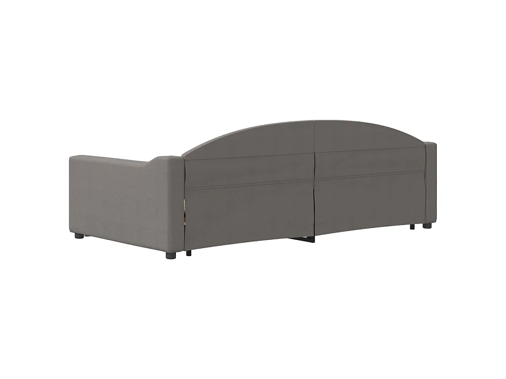 Tagesbett Ausziehbar mit Schubladen Taupe 100x200 cm Stoff
