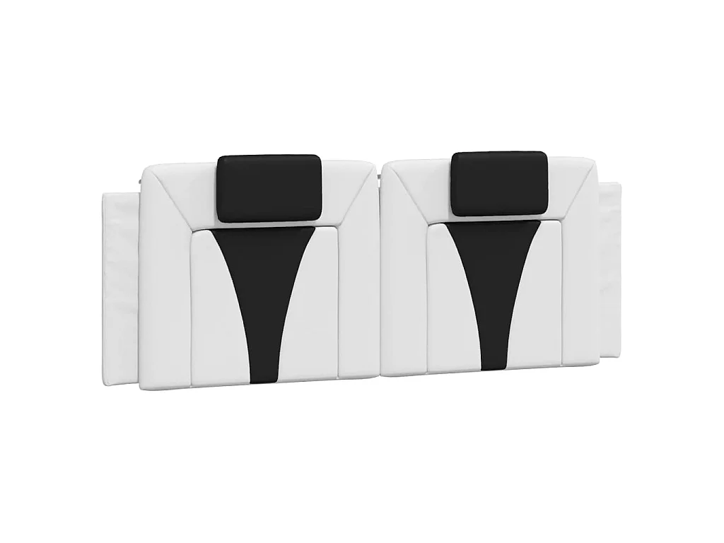 Bedframe "Viana" zonder matras kunstleer wit en zwart 140x190 cm