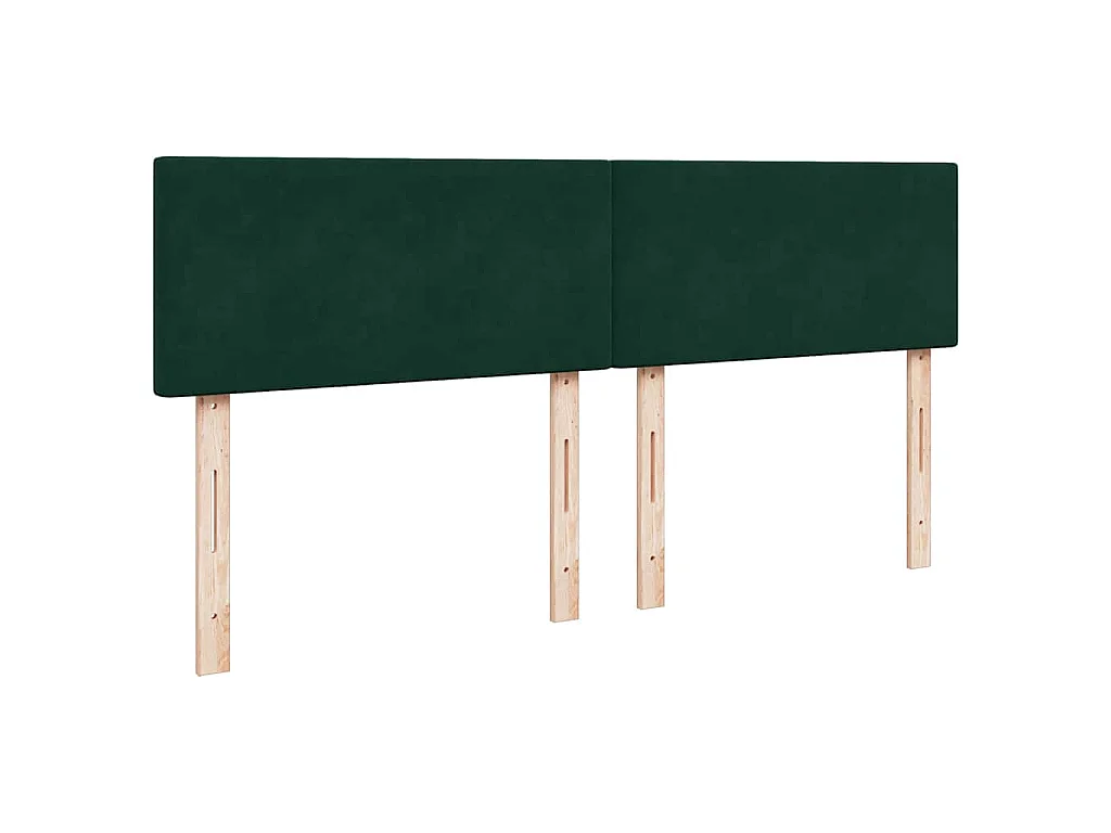 Cama box spring con colchón terciopelo verde oscuro 200x200 cm