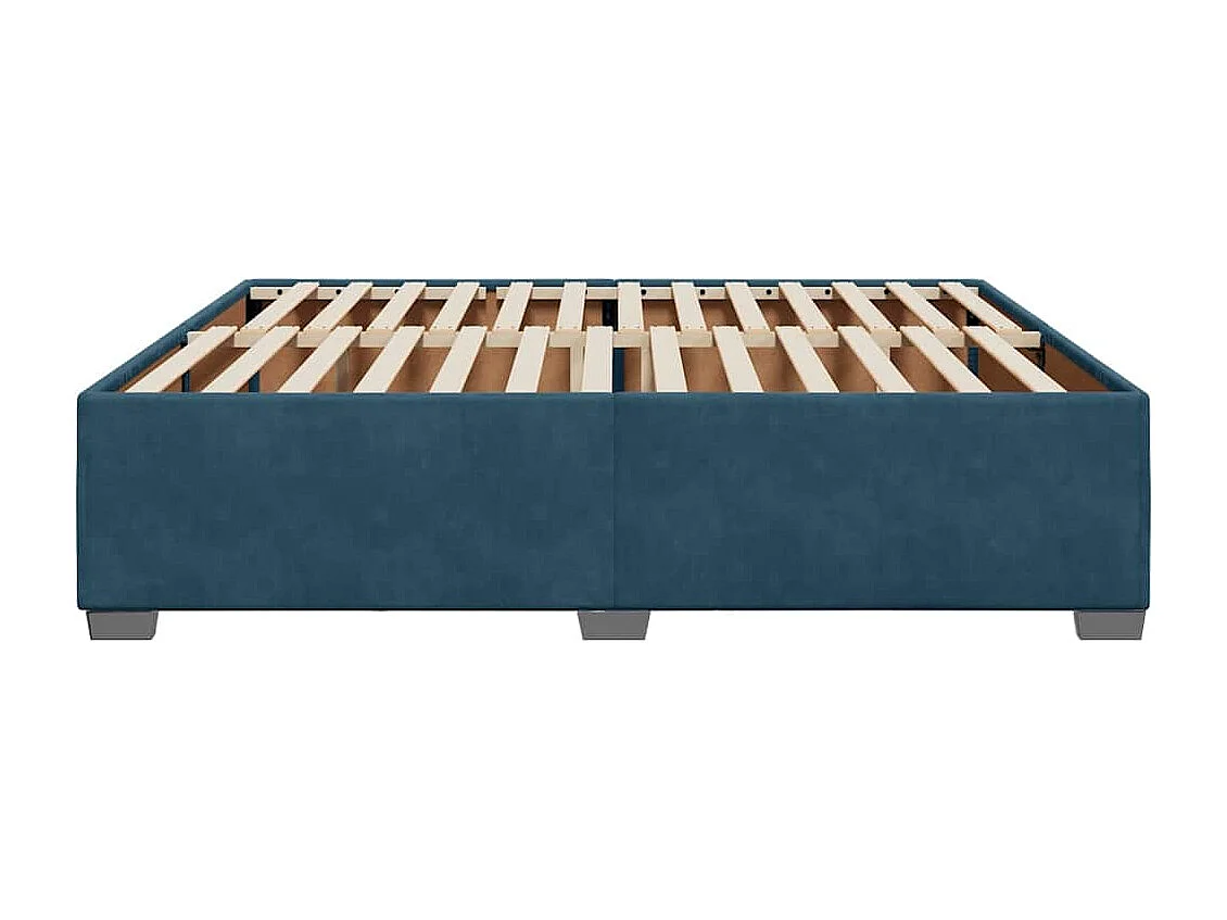 Bedframe fluweel blauw 200x200 cm