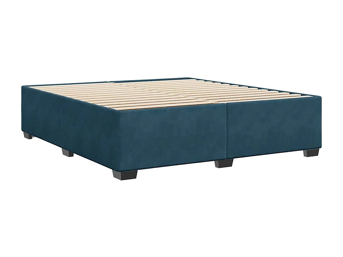 Bedframe fluweel blauw 200x200 cm