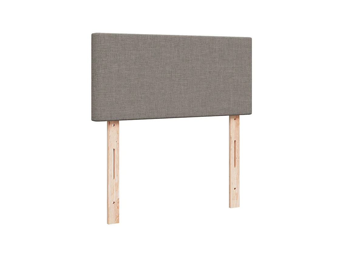 Sommier à lattes de lit avec matelas Taupe 100x200 cm Tissu