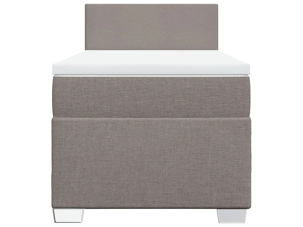 Boxspring met matras stof taupe 100x200 cm
