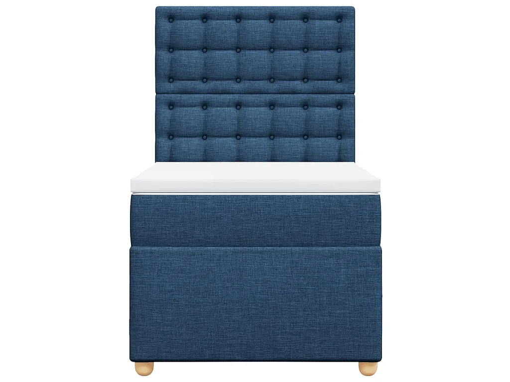 Giroletto a Molle con Materasso Blu 90x190 cm in Tessuto