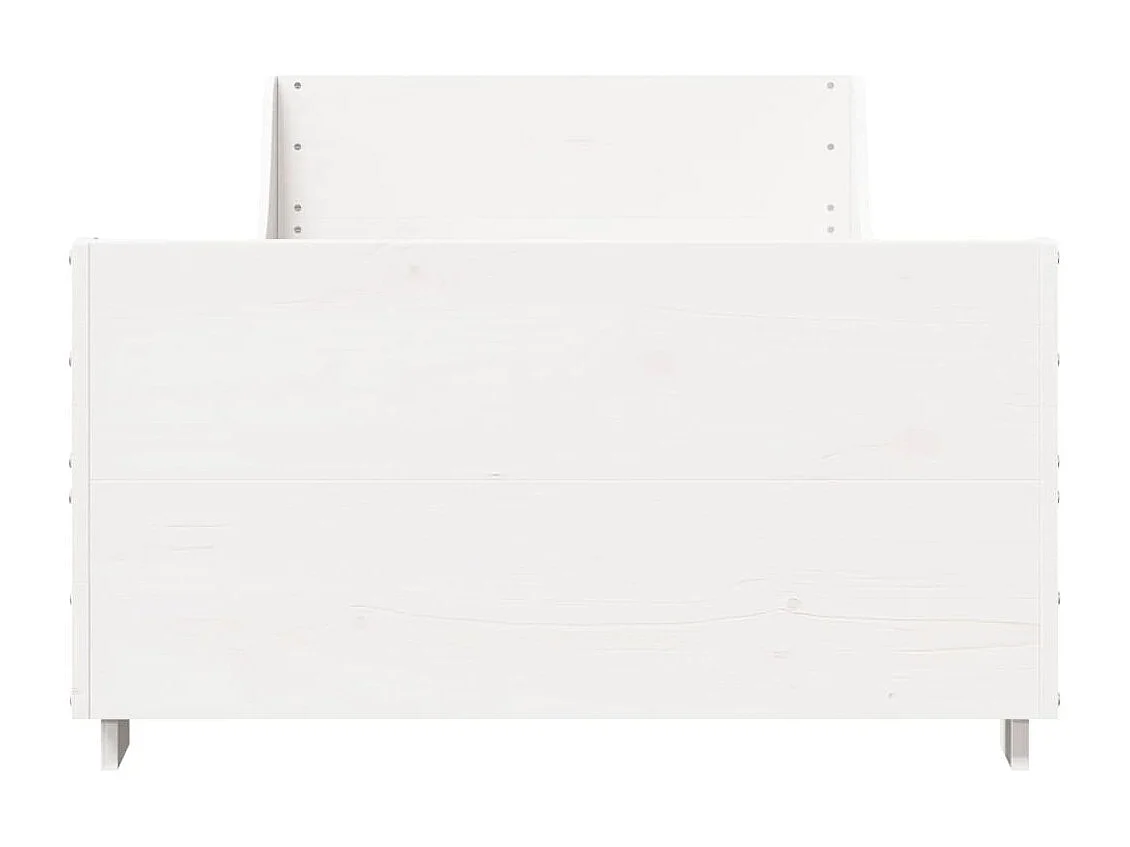 Cadre de lit sans matelas blanc 100x200 cm bois de pin massif