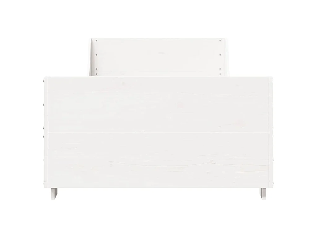 Cadre de lit sans matelas blanc 100x200 cm bois de pin massif