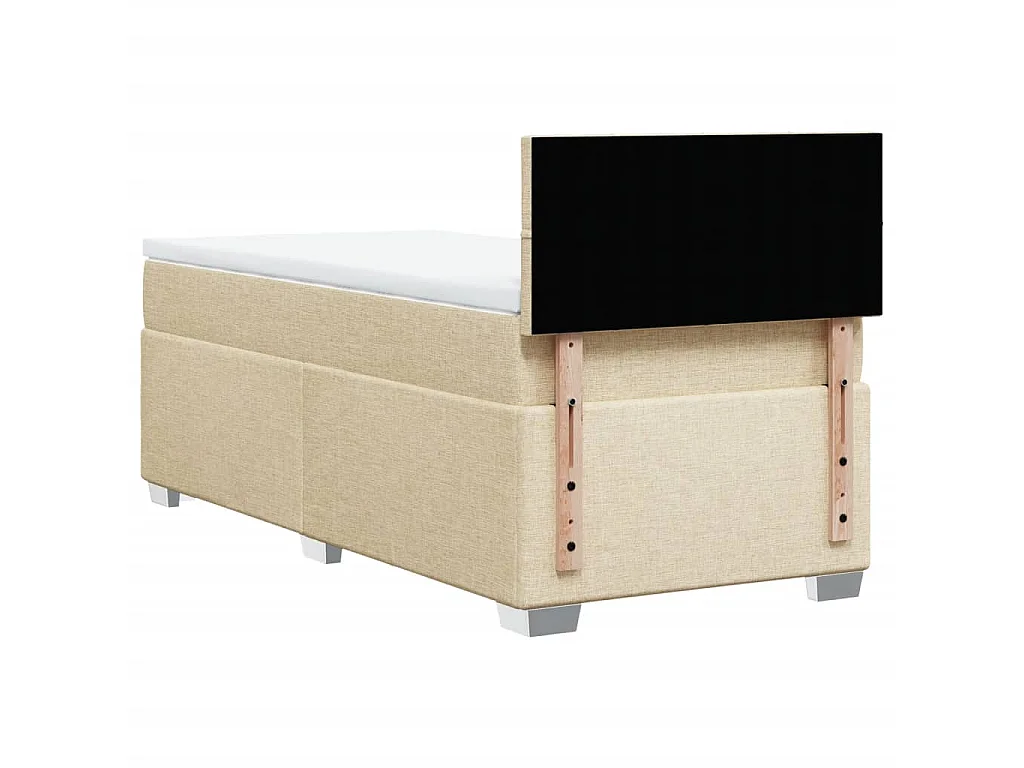 Boxspringbett mit Matratze Creme 100x200 cm Stoff