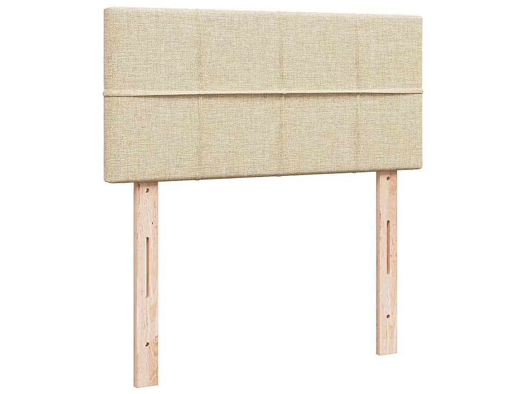 Boxspringbett mit Matratze Creme 100x200 cm Stoff