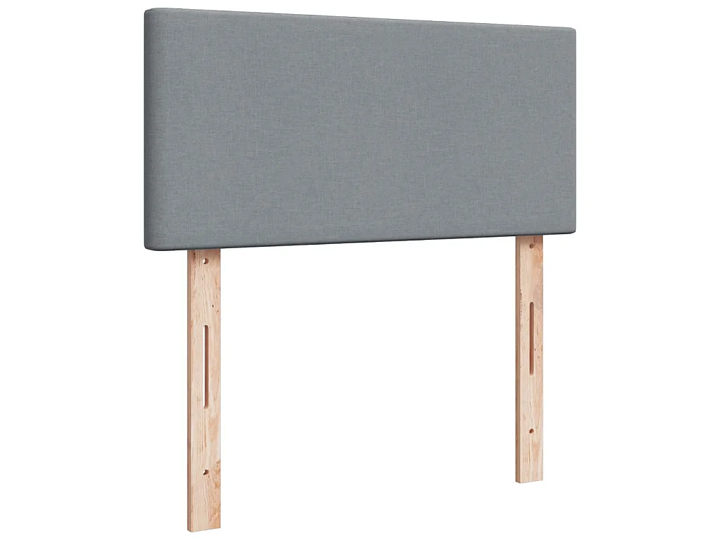 Giroletto a Molle con Materasso Grigio Chiaro 90x190 cm Tessuto
