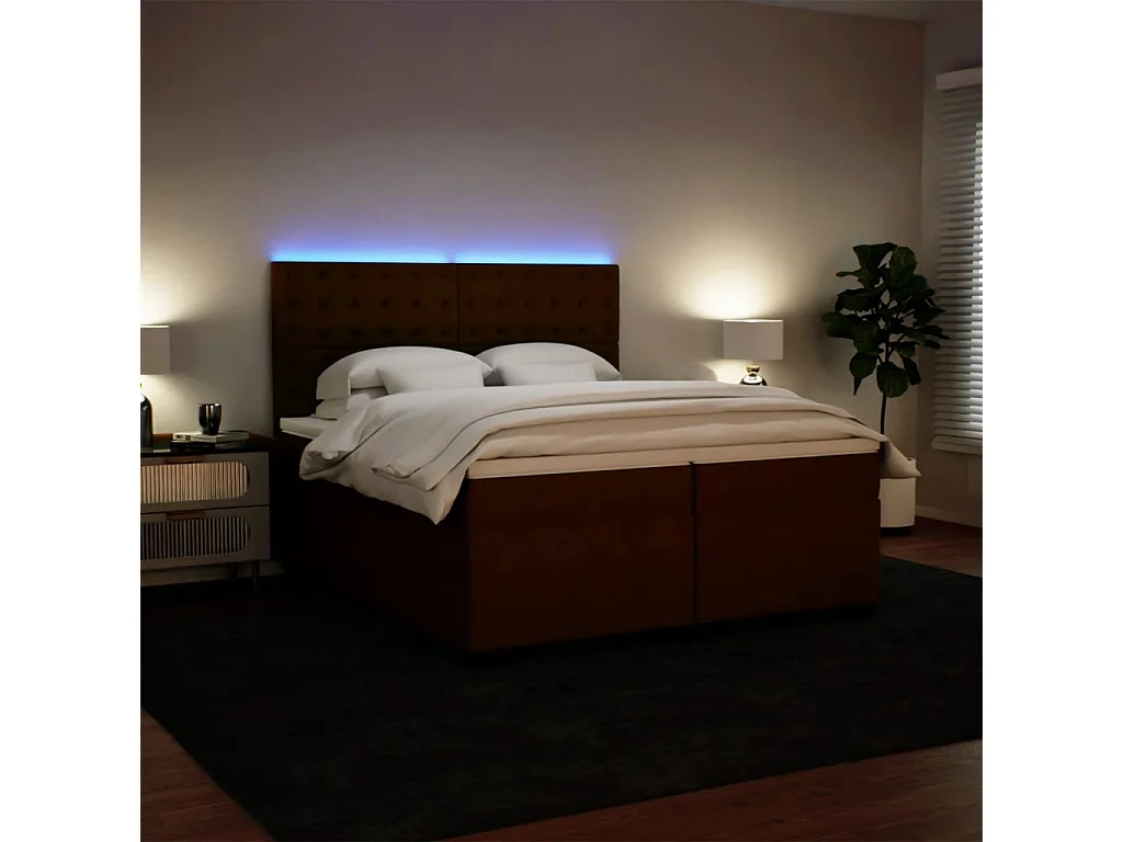 Sommier à lattes de lit avec matelas Rose 200x200 cm Velours