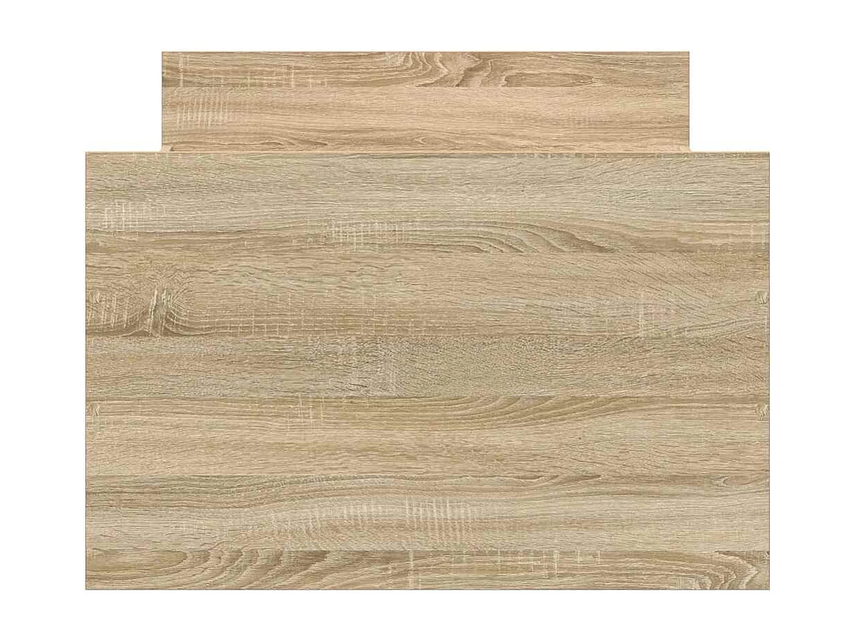 Estructura de cama con cabecero piecero roble Sonoma 100x200 cm