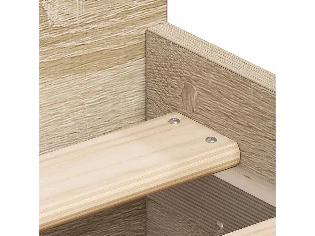 Estructura de cama con cabecero piecero roble Sonoma 100x200 cm