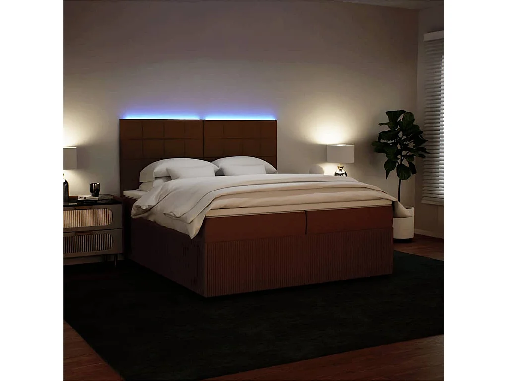 Cama box spring con colchón terciopelo rosa 200x200 cm