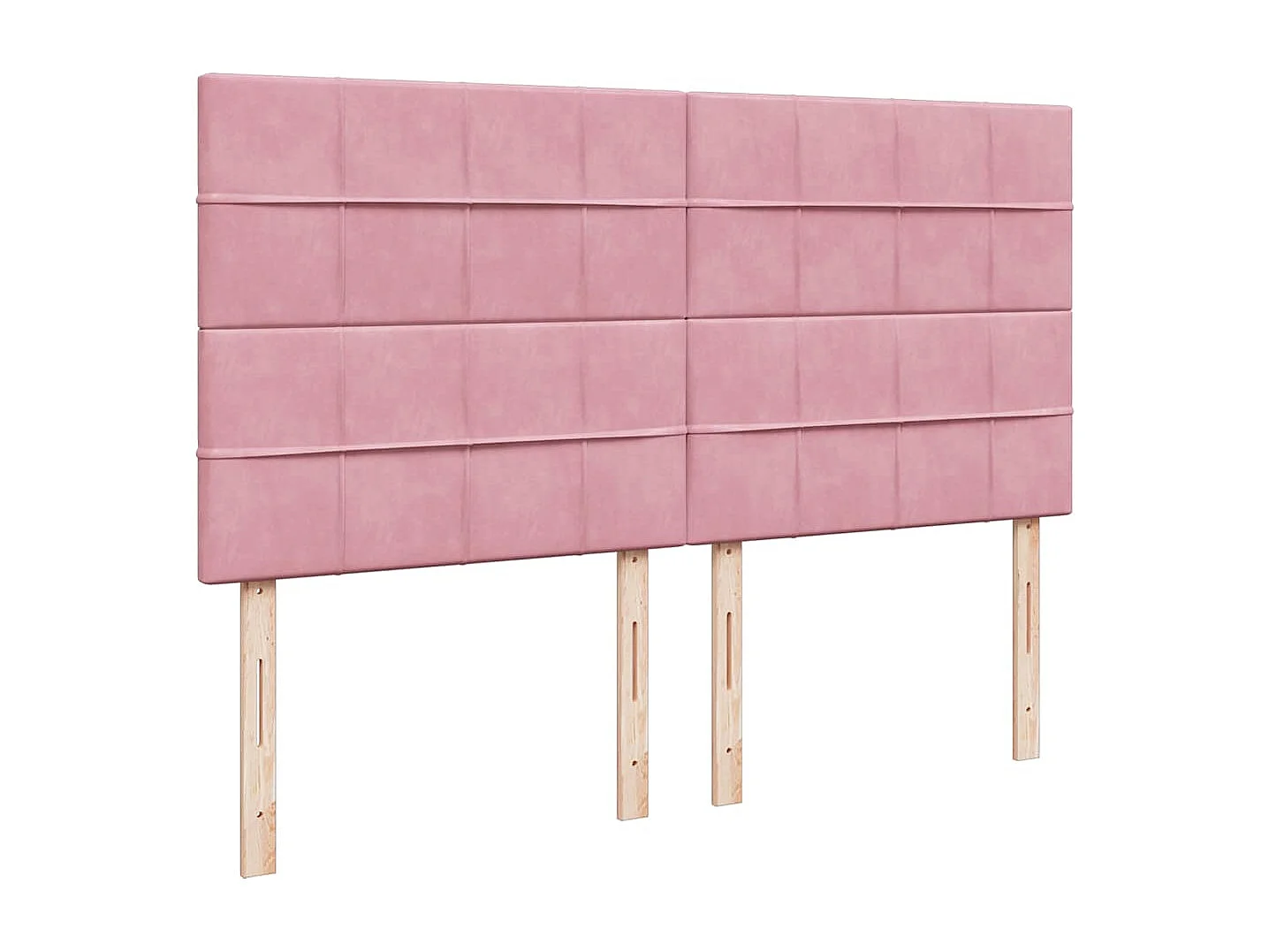 Cama box spring con colchón terciopelo rosa 200x200 cm