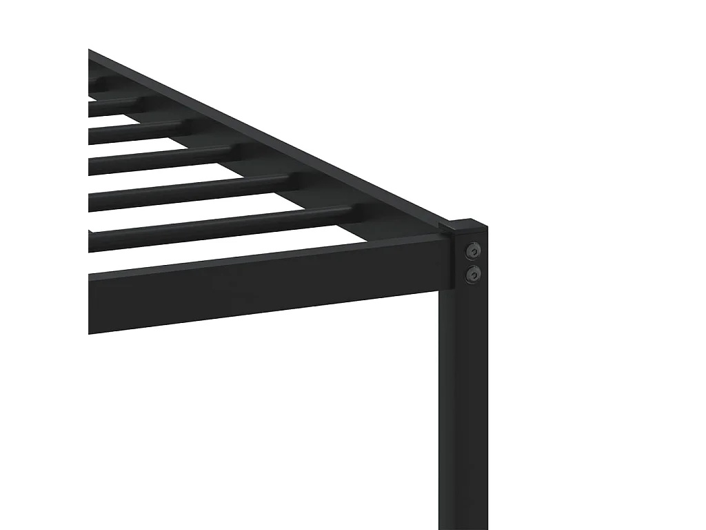 Cadre de lit en métal sans matelas chêne fumé 90x200 cm