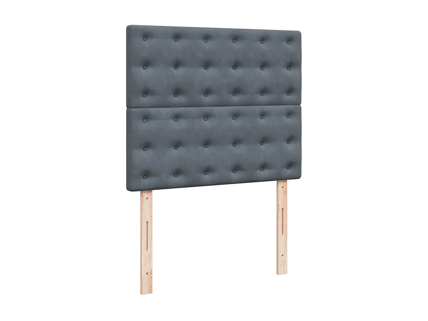 Giroletto a Molle con Materasso Grigio Scuro 120x190 cm Velluto