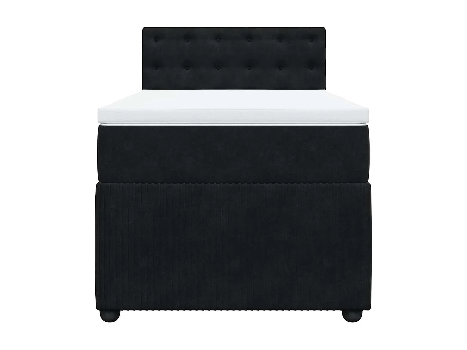 Sommier à lattes de lit et matelas Noir 80x200 cm Velours