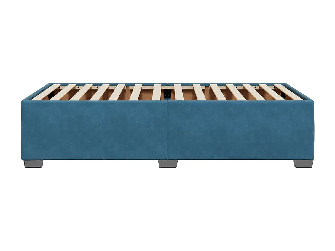 Cadre de lit sans matelas bleu 90x200 cm velours